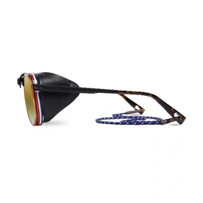 Shop Vuarnet Sunglasses Aviator Glacier Steel Acetate Brown French Flag