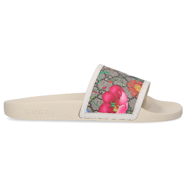 gucci gg floral slides