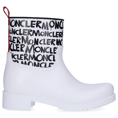 Moncler Ginette Stivali Logo Rain Boots Neiman Marcus