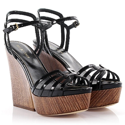 Shop Sergio Rossi Platform Sandals In Black