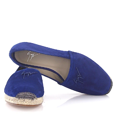 Shop Giuseppe Zanotti Men Flat Shoes Blue