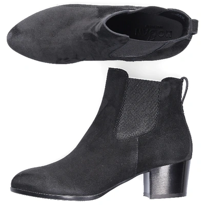 Shop Hogan Ankle Boots Black H314
