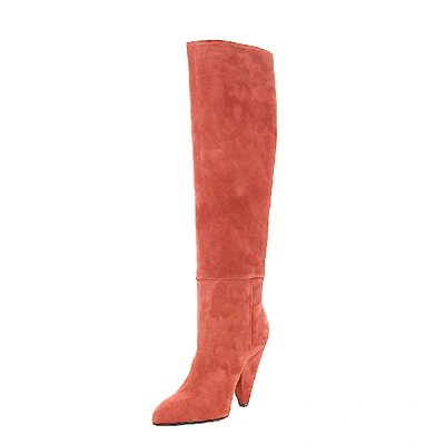 Shop Giampaolo Viozzi Boots Suede Red In Brown