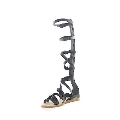 Shop Balenciaga Shaft Sandals In Black