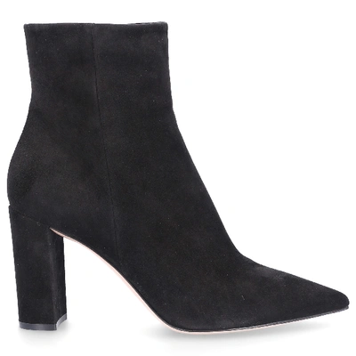 Shop Gianvito Rossi Ankle Boots Piper 85 Suede In Black