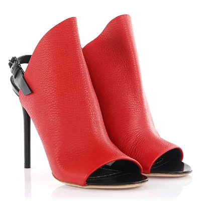 Shop Balenciaga Strappy Sandals In Red