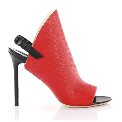 Shop Balenciaga Strappy Sandals In Red