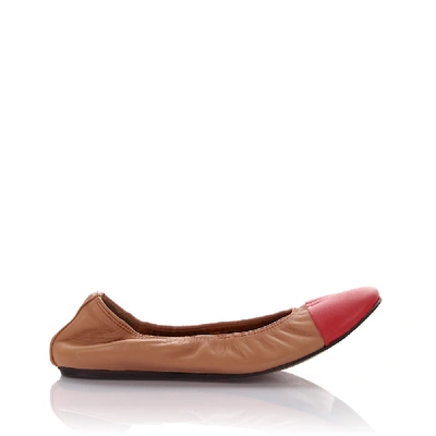 Shop Lanvin Classic Ballet Flats In Beige