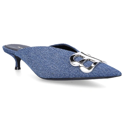 Shop Balenciaga Mules Classic In Blue