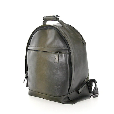 Shop Santoni Men Backpack Baptiste Leather Green