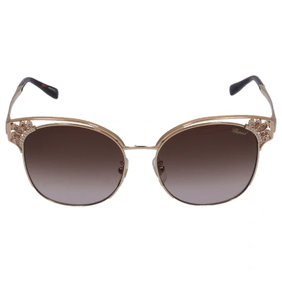Shop Chopard Women Sunglasses Clubmaster Schc24 0349 Metal Gold