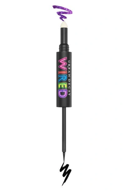 Shop Urban Decay Wired Double-ended Eyeliner & Top Coat In High Vltge