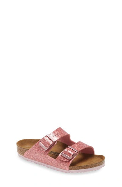 Shop Birkenstock Arizona Slide Sandal In Cosmic Sparkle Old Rose