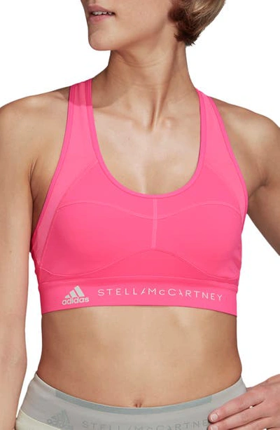 Shop Adidas By Stella Mccartney Performance Essentials Sports Bra In Sopink