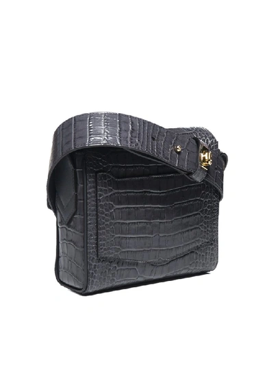 Shop Givenchy Eden Small Effect Shoulder Bag In Grey