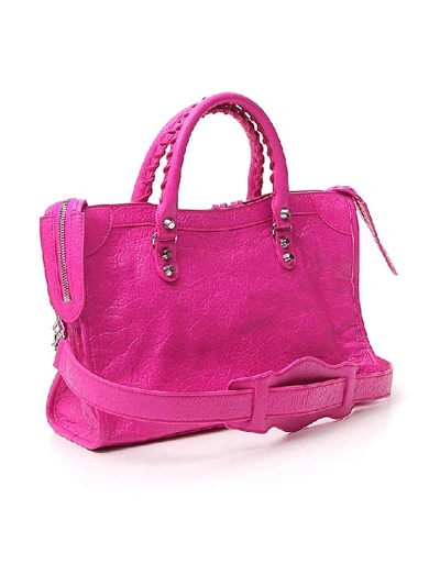 Shop Balenciaga City Small Tote Bag In Pink