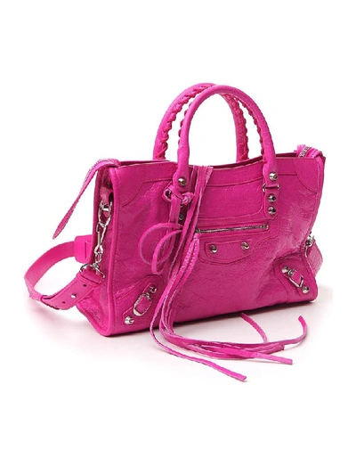 Shop Balenciaga City Small Tote Bag In Pink