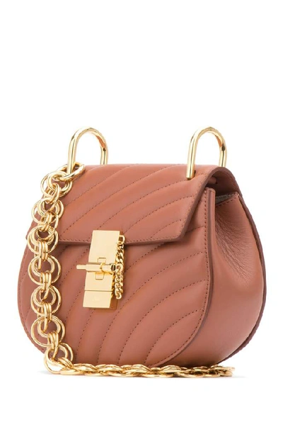 Shop Chloé Quilted Mini Drew Bag In Pink
