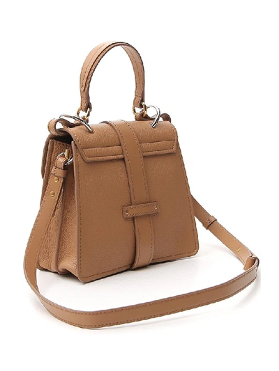Shop Chloé Aby Small Tote Bag In Beige