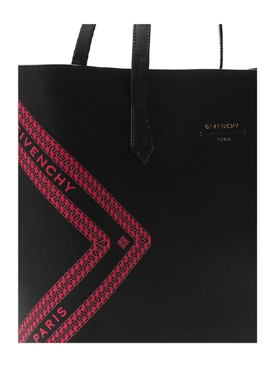 Shop Givenchy Motif Printed Tote Bag In Black