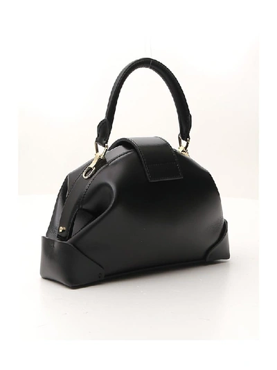 Shop Manu Atelier Demi Web Top Handle Tote Bag In Black