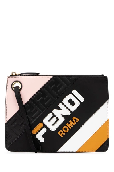 Shop Fendi Mania Triplette Xs Clutch Bag In Multi