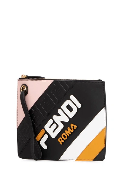 Shop Fendi Mania Triplette Xs Clutch Bag In Multi