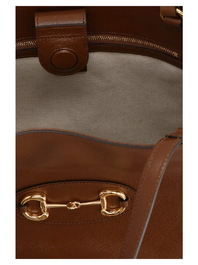 Shop Gucci 1955 Horsebit Tote Bag In Brown