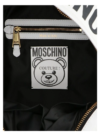 Shop Moschino Teddy Printed Backpack In White