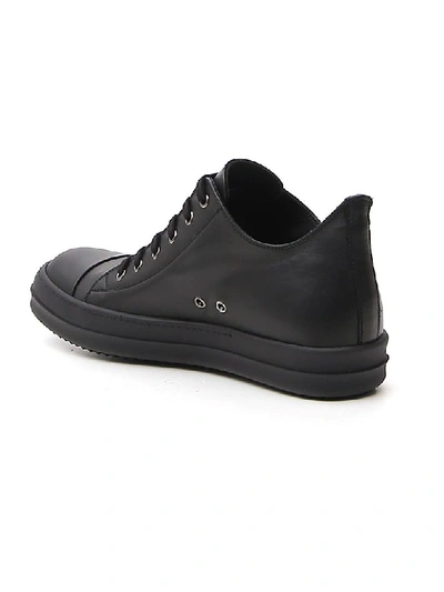 Shop Rick Owens Larry Low Top Sneakers In Black