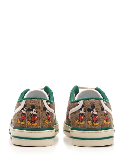 Shop Gucci X Disney Tennis 1977 Sneakers In Beige