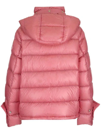 Shop Moncler Padded Down Jacket In Pink