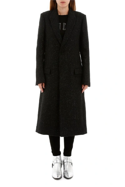 Shop Amiri Fitted Coat In Black