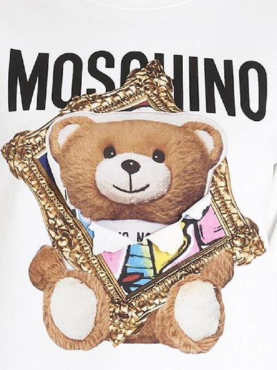 Shop Moschino Teddy Frame Sweatshirt In White