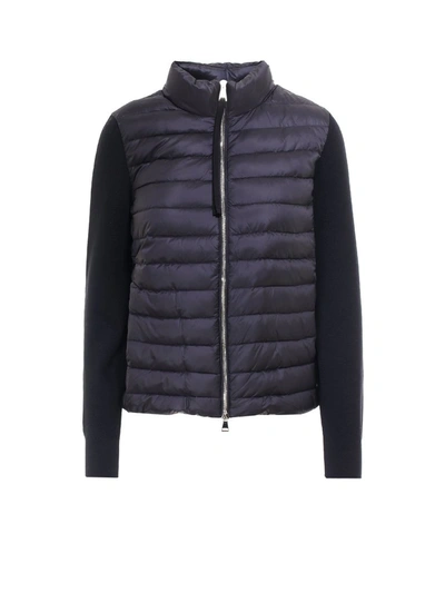 Shop Moncler Zipped Puffer Jacket In Black