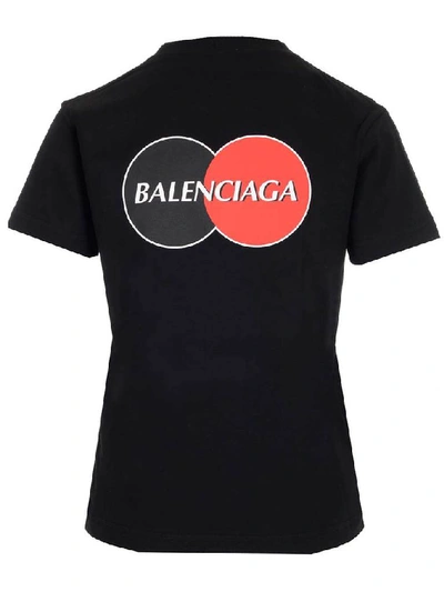 Shop Balenciaga Uniform Logo Print T In Black