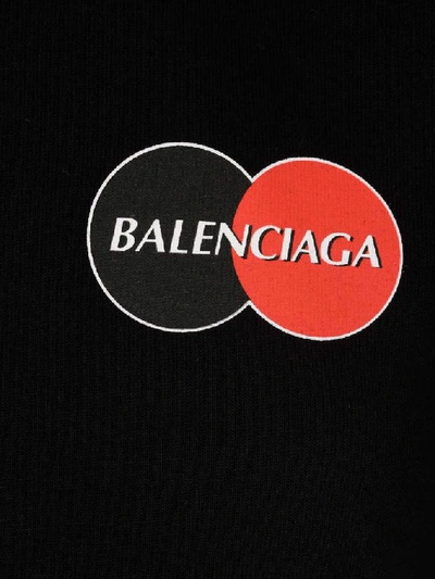 Shop Balenciaga Uniform Logo Print T In Black