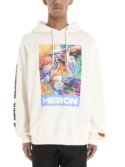 Shop Heron Preston Graphic Print Hoodie In White