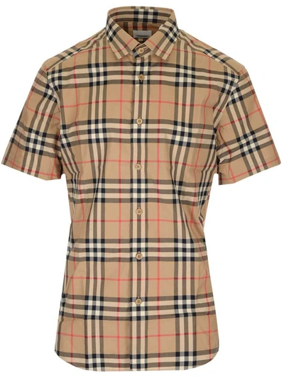 Shop Burberry Vintage Check Short Sleeved Shirt In Multi