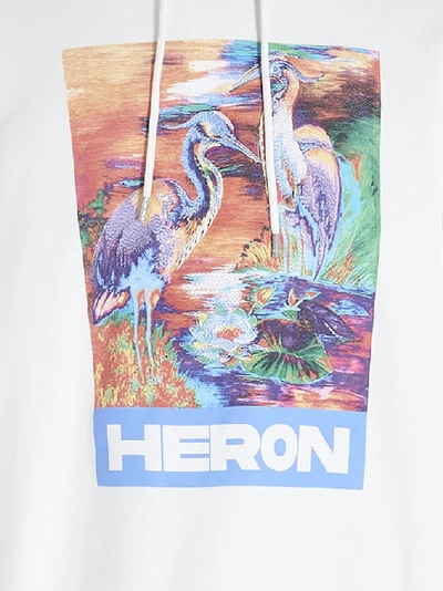 Shop Heron Preston Graphic Print Hoodie In White