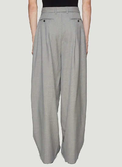 Shop Gucci Palazzo Trousers In Grey