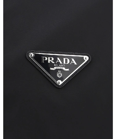 Shop Prada Hooded Windbreaker Jacket In Black