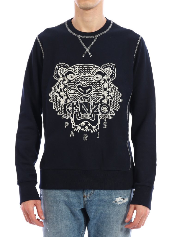 kenzo tiger sweatshirt blue