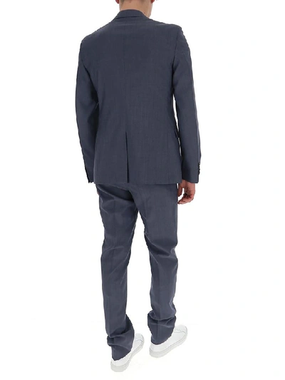 Shop Prada Single Breasted Tailored Suit In Grey