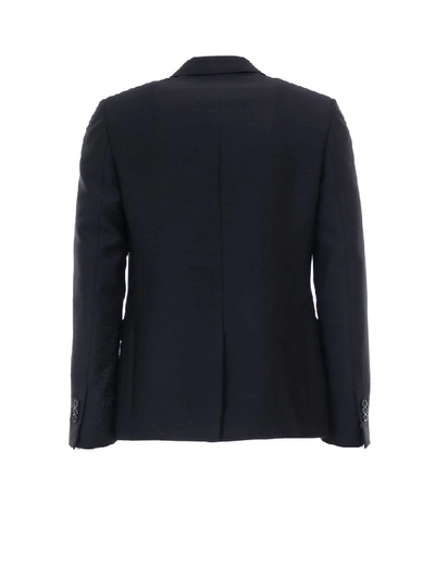Shop Fendi Ff Motif Tailored Blazer In Black