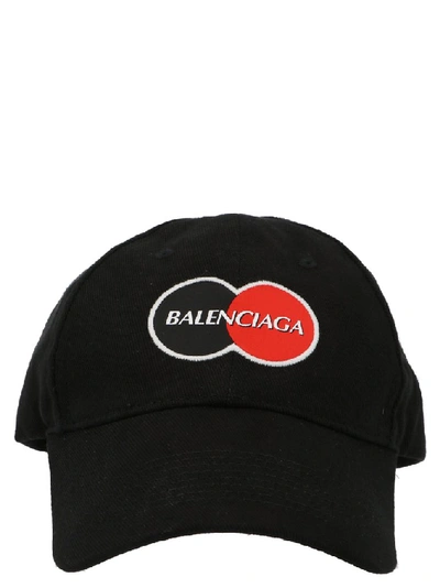 Shop Balenciaga Logo Uniform Cap In Black