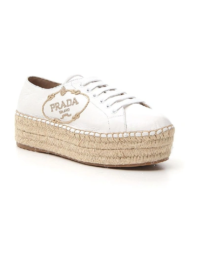 Shop Prada Platform Low In White