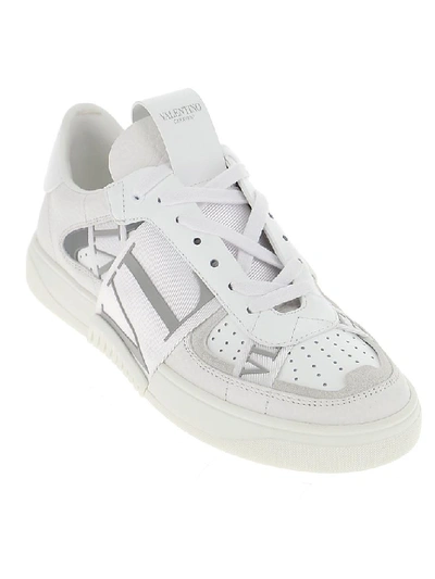 Shop Valentino Vltn Sneakers In White