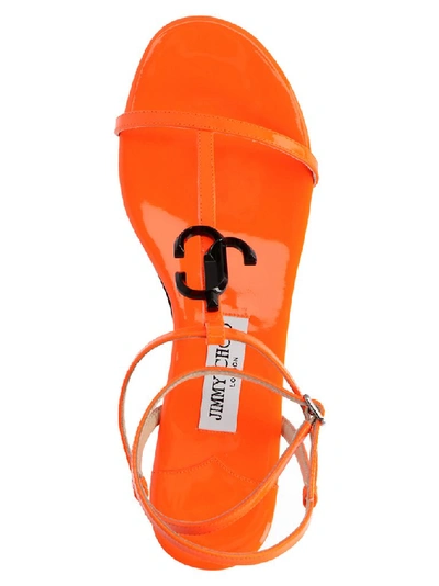 Shop Jimmy Choo Alodie Sandals In Orange