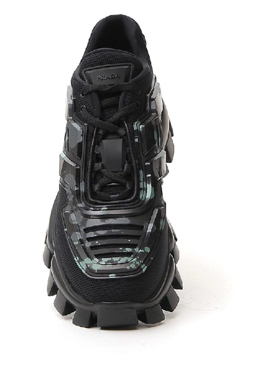 Shop Prada Cloudbust Thunder Sneakers In Black